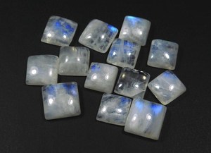 Best Quality <b>Top</b> Quality Natural <b>Rainbow</b> Moonstone Square Faceted Cabochon Loose Gemstone Flat Back Jewelry Making Customizable - Product Image 4