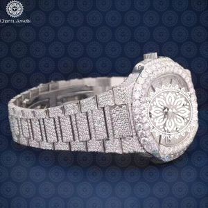 Reloj Irregular de Acero Inoxidable para Mujer Charm Jewells con Bisel de Diamantes, Cristal de Zafiro, Diseño Hueco, Lujoso y Moderno - Product Image 2