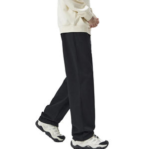 Pantalones de chándal de hombre de tejido grueso, casuales, de marca de moda, con cintura de lazo, de pierna ancha, de corte recto, holgados y oversize - Product Image 5