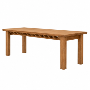 Juego de Mesa de Comedor Moderno Escandinavo con Soporte de Madera de Teca Maciza Resistente al Agua - Product Image 3