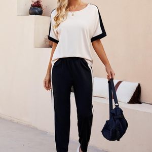 Conjunto Innovador de Camiseta y Pantalones para Correr para Mujer, Tejido Transpirable, Ropa de Gimnasio Cómoda, Ropa Deportiva Elegante, Atuendo de Fitness - Product Image 5