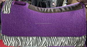 Hot Sale Direct Indian Manufacturer Western Equestrian Wool <b>Felt</b> Saddle <b>Pad</b> Lightweight Hairon Leather Customize OEM/ODM - Product Image 2