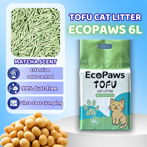 Litière pour chat Ecopaw Natural Tofu, à base de fibres de soja, super absorbante, agglomérante, jetable aux toilettes, sans poussière, litière pour chat durable - Product Image 6