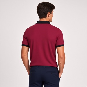 T-shirt Homme Athletify Bordeaux à Logo Imprimé par Transfert Thermique, Manches Courtes, Coton Piqué, Couleur Unie, Coupe Décontractée, Respirant - Product Image 2