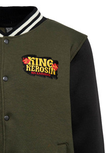 Veste de baseball personnalisée en molleton 100 % coton brodé pour homme, femme et jeune – Style universitaire formel avec lettres brodées sur le devant - Product Image 2
