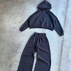 Winter Solid Rhinestone Joggers Men Set Acid Wash 2025 Tech Fleece Tracksuit 100% Cotton Hoodie Jogger OEM Service - Product Image 6