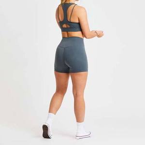 Shorts de Yoga de Cintura Alta para Mujer Talla Grande, Color Sólido, Spandex, Poliéster, Cintura Elástica, Ajuste Holgado, Transpirables, con Bolsillos, para Verano - Product Image 5