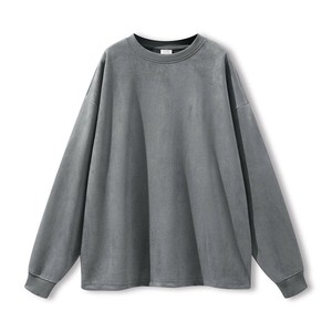Oversized Long Sleeve Cotton Jersey T-<b>Shirt</b> Men's Casual O-Neck Solid Color Blank Design Regular Length Knitted Fabric OEM ODM - Product Image 3