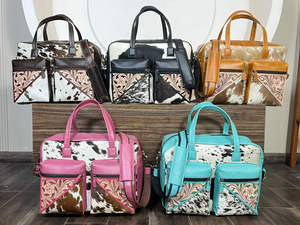 Bolsas de Pañales de Cuero Repujado de Gran Capacidad, Bolsas de Pañales Multifuncionales para Mamá con Bolsillos con Cremallera, Organizador de Viaje para Bebé - Product Image 5