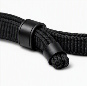 Cordón elástico de nailon negro con diseño trenzado y logotipo personalizado para padel – soporte elástico, accesorio para raqueta - Product Image 3