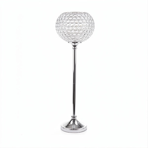 <b>Crystal</b> and Aluminum Simple Designing <b>Mirror</b> Polished Table Decor Wedding Votive Candle Holder Classic New Look Handmade - Product Image 1