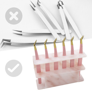 8 Hole Acrylic Tweezers Holder Rack Durable <b>Lash</b> <b>Extension</b> Tool Display Stand for Beauty Salon - Product Image 2