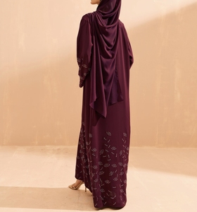 Abaya Traditionnelle Islamique de Haute Qualité pour Femmes, Style Saoudien, en Polyester Respirant, Longueur Cheville, Coupe Musulmane, Collection Printemps, de Dubaï - Product Image 6