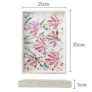 Bandeja de servir de nácar, decoración para el hogar hecha a mano por PERFECT ENTERPRISES - Product Image 6