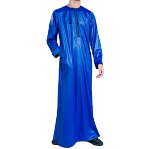 ชุดเสื้อคลุมหลวมๆสีฟ้าสำหรับสุภาพบุรุษเสื้อคลุมสไตล์โมร็อกโก - Product Image 1