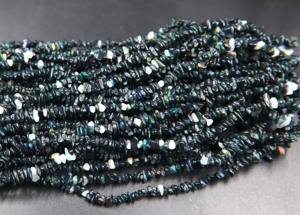 Perles d'opale éthiopienne noire naturelle multi-gemmes, opale de forme brute non taillée, environ. 10x2MM à 6x3MM Longueur de 16 pouces - Product Image 2