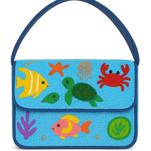 Sac à main baguette personnalisé en verre perlé de couleur, fait main en Inde, avec poignée, par MS Handicraft - Product Image 1