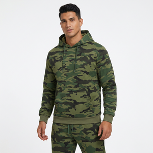 Ensemble survêtement camouflage pour homme : sweat à capuche et pantalon de jogging à manches longues, avec cordon de serrage, respirant, décontracté, idéal pour l'automne, 100 % polyester - Product Image 5