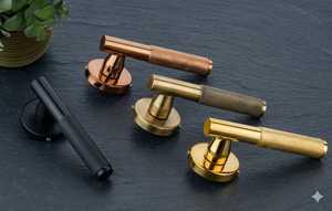 Modern Door <b>Handles</b> Lever Door <b>Handles</b> Square Rose Door <b>Handles</b> Interior Door Hardware Premium Minimalist Design Fits modern - Product Image 2