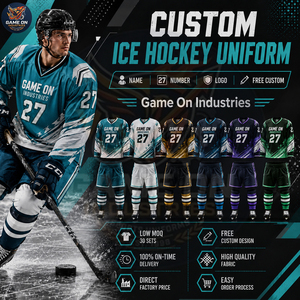 Factory Direct Wholesale High Quality Custom Sublimated Ice Hockey Uniform Full Set Personalized Team Sports Jersey and Pants - Product Image 3