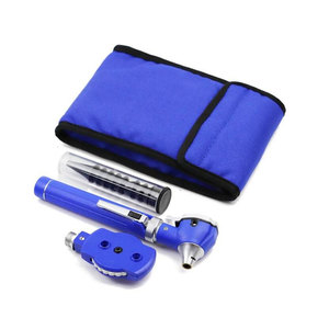 Ensemble d'otoscope et d'ophtalmoscope optique miniatures, pochette de protection, kit d'instruments de diagnostic, examen des oreilles et des yeux, équipement médical portable - Product Image 1
