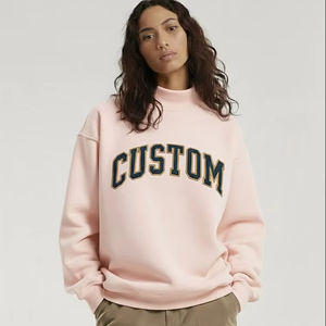 Sudadera Premium Personalizada con Bordado para Mujer, Cuello Alto, de Alta Calidad, Oversize, de Forro Polar, para Otoño/Invierno - Product Image 1