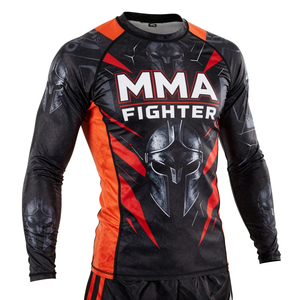 Camiseta de compresión Rash Guard con estampado por sublimación para actividades al aire libre, camiseta deportiva de compresión Rash Guard. - Product Image 1