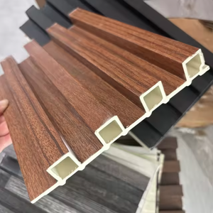 Modern Wood-<b>Plastic</b> Composite <b>Wall</b> <b>Panel</b> 3D Fluted Design for Indoor Decoration Household Use Waterproof Soundproof - Product Image 1