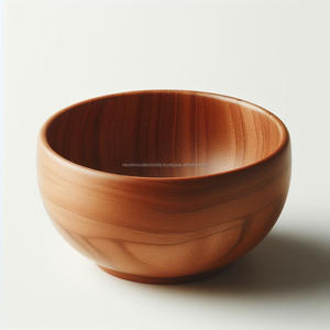 Vente en gros de salade rustique en bois d'acacia et bol à fruits bol décoratif en bois jetable pour la décoration - Product Image 1