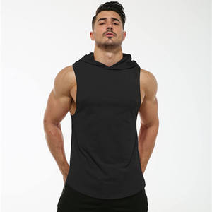 Débardeur pour homme en coton 100% respirant et à séchage rapide, couleur unie, col rond, sans manches, vêtements de sport décontractés - Product Image 6