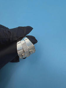 แหวนเงินแท้ 925 ชุบโรเดียม ดีไซน์ฮิปฮอป ประดับเพชร เหมาะสำหรับเป็นของขวัญวันเกิด วันแต่งงาน หรือโอกาสพิเศษ สำหรับผู้ชายและผู้หญิง - Product Image 2