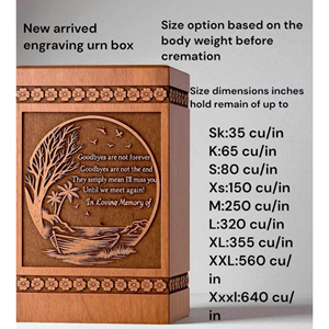 Handmade Wooden Cremation Urn: Engraved Tree Memorial Keepsake urn Memorial Keepsake by AYAANS - Product Image 6