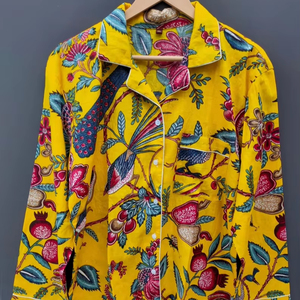 Conjunto de Pijama Coordinado con Estampado Animal para Mujer de Naaz Textile, Ropa de Dormir Informal de Verano, Suave y Transpirable, 100% Algodón, Camisones hasta la Rodilla - Product Image 1