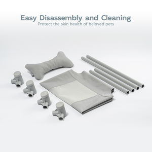 เตียงสัตว์เลี้ยงผ้าอ๊อกซ์ฟอร์ดกันน้ำทนทานต่อการกัดยกแบบพกพาได้เตียงสุนัขยกสูงทนทานสำหรับสุนัขขนาดใหญ่ - Product Image 2
