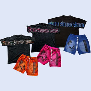 Ensemble de survêtement coupe-vent deux pièces en nylon et polyester à séchage rapide pour homme, avec short et sweat-shirt polaire uni - Product Image 2