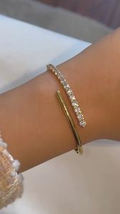 Pulsera Unisex Clásica con Diamante Cultivado en Laboratorio de Corte Redondo de 3CT, Certificado IGI |   Oro Amarillo de 14K - Product Image 3