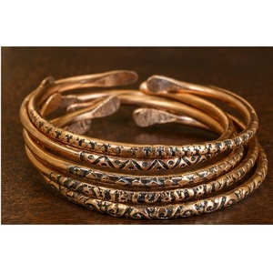 Unisex Handcrafted Tribal Copper Cuff Bracelet Vintage <b>Engraved</b> Pattern Open <b>Bangle</b> - Product Image 1