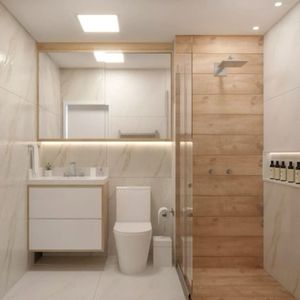 Tocador de baño de estilo europeo moderno de madera maciza de alta calidad de JY Furniture para hoteles y apartamentos para Vietnam - Product Image 4
