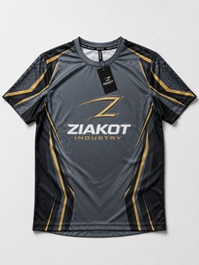เสื้อยืด ZIAKOT รุ่นใหม่ ออกแบบใหม่สำหรับผู้ชาย สีเขียว-ขาว-ทอง สำหรับการแสดงออกทางกีฬา - Product Image 3