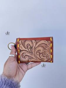 Monedero de Cuero con Grabado a Mano para Mujer, Elegante Cartera Tipo Clutch, Monedero Pequeño de Cuero Auténtico, Unisex - Product Image 4