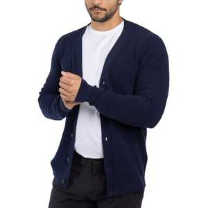 <b>Men's</b> Solid Winter <b>Cardigan</b> Sweater 100% Cotton Button Front Knitted <b>Cardigan</b> Wholesale - Product Image 1