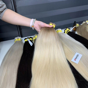 Extensiones de Cabello Vietnamita Virgen Natural Liso de Alta Calidad, Cabello de un Solo Donante, Doble Trama, 100 Gramos, Color Más Claro - Product Image 1
