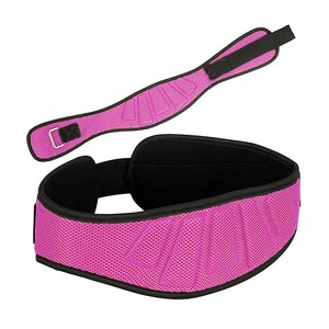 Adjustable Pink Waist Support <b>Belt</b> Breathable Spandex Polyester Strength <b>Training</b> <b>Weight</b> Lifting Unisex Fitness Equipment - Product Image 1