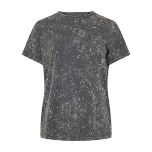 T-shirt femme en tissu léger à coupe décontractée pour un confort quotidien, style délavé à l'acide, vêtement tendance - Product Image 1