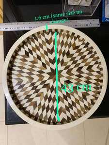 Bandeja de Servir Personalizada de Alta Calidad Hecha a Mano con Incrustaciones de Hueso Natural, Ecológica para Hogares, Restaurantes y Hoteles - Product Image 4