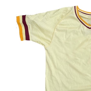 Camiseta de Béisbol al por Mayor Unisex para Adultos, Cuello en V, Manga Corta, Malla de Poliéster Transpirable, Ropa Deportiva, Corte Regular, para Todas las Temporadas - Product Image 4