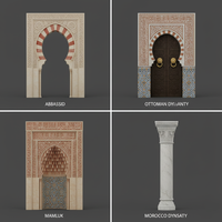HAYAT GROUP Arche Mihrab architecturale en marbre massif pour hall et entrée, artisanat islamique