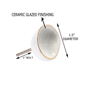 Boutons d'armoire ronds en céramique porcelaine personnalisés poignée de tirage de commode colorée pour meubles de cuisine - Product Image 4