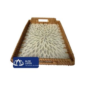 ถาดหวายขายดีที่สุดสำหรับเสิร์ฟอาหาร ภาชนะใส่ขนมปัง ของหวาน เครื่องดื่ม สำหรับใช้ในครัวและห้องน้ำ เวียดนาม - Product Image 1