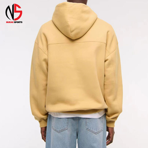เสื้อฮู้ดดี้สีเหลืองมัสตาร์ดสำหรับผู้ชาย สไตล์สตรีทแวร์ ผ้าฝ้ายฟลีซ 100% แบบสั่งทำพิเศษ OEM สวมใส่สบาย ทรงปกติ สำหรับฤดูหนาว แห้งเร็ว ระบายอากาศได้ดี - Product Image 2